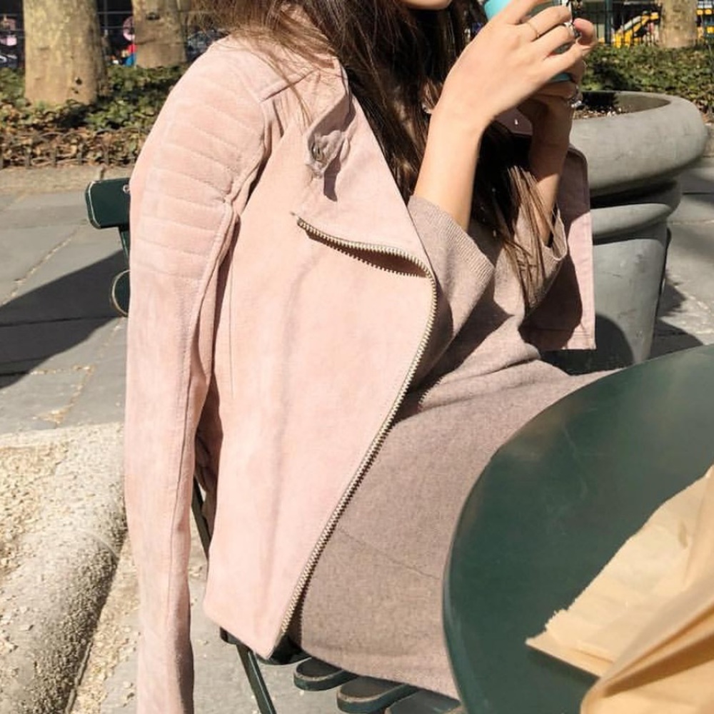 Meotine leather jacket pink